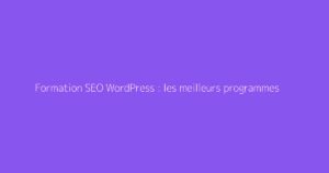 Formation SEO WordPress : les meilleurs programmes